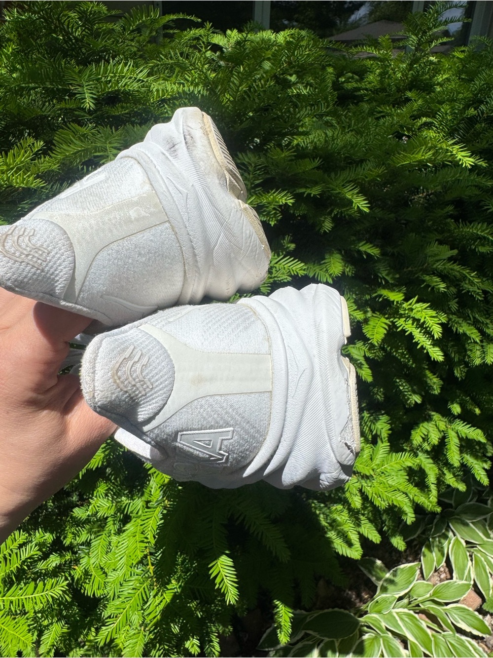 Hoka Women's All-White Road Running CLIFTON 9 Sneakers - Picture 4 of 13